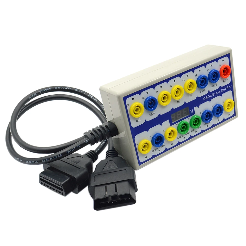 OBD 2 кабель Линия авто детектор тестер быстрое переключение Breakout Box разъем ручной экономии времени диагностические инструменты ремонт автомобиля