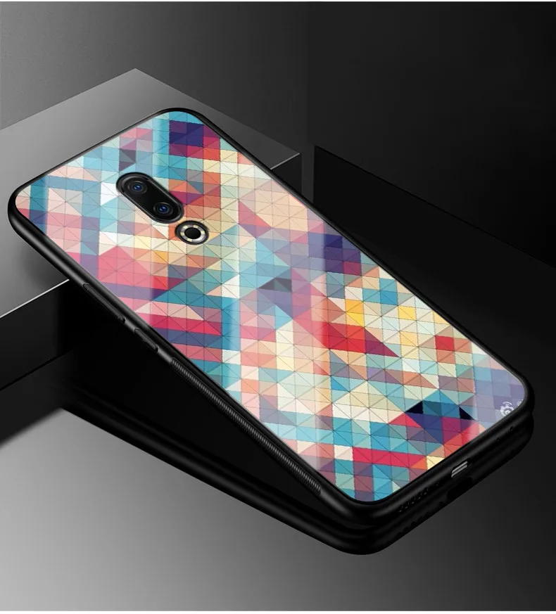 H 6,0 ''для Meizu 16th чехол Стекло модная жесткая накладка на заднюю панель для телефона Meizu 16th чехол крышка мягкая TPU рамки M882Q принципиально для Meizu 16 Ом - Цвет: 31