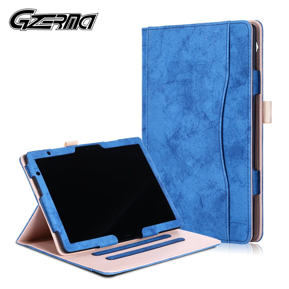 Кожаный чехол книжка для Huawei MediaPad T5 10 дюймов Женский/L09/L03/W19 подставка планшета 1