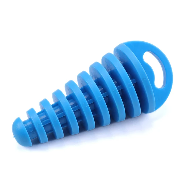 1PC Exhaust Pipe Plug Motorcycle Motocross Tailpipe Rubber Air Bleeder Plug Exhaust Silencer Wash Plug Pipe Protector Blue