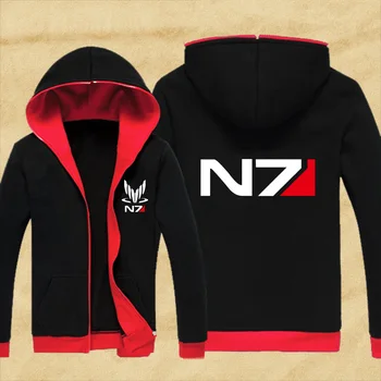 

NEW Mass Effect 3 N7 Paragon inspired gamer Zip-Up Hoodie Mass Effect Hoody Cosplay Hoodie Coat Costume Jacket with Fleece