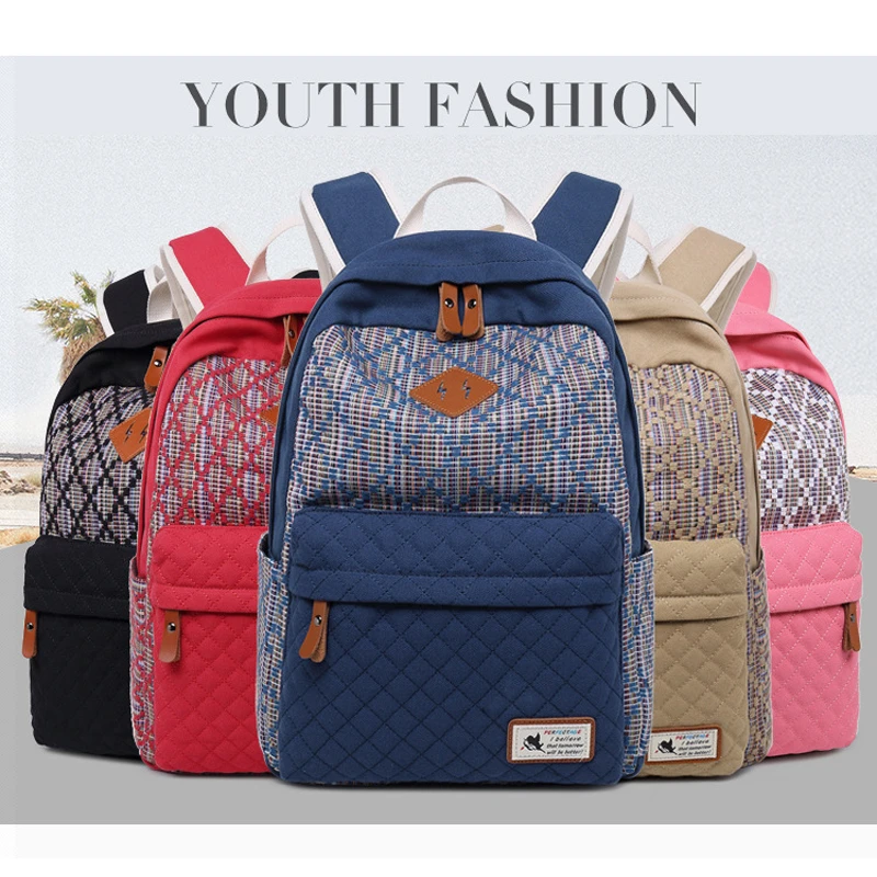 Модная холщовая женская школьная сумка, рюкзаки для девочек, Mochila Escolar, с принтом, рюкзак для компьютера, ноутбука, школьный рюкзак, сумка для книг
