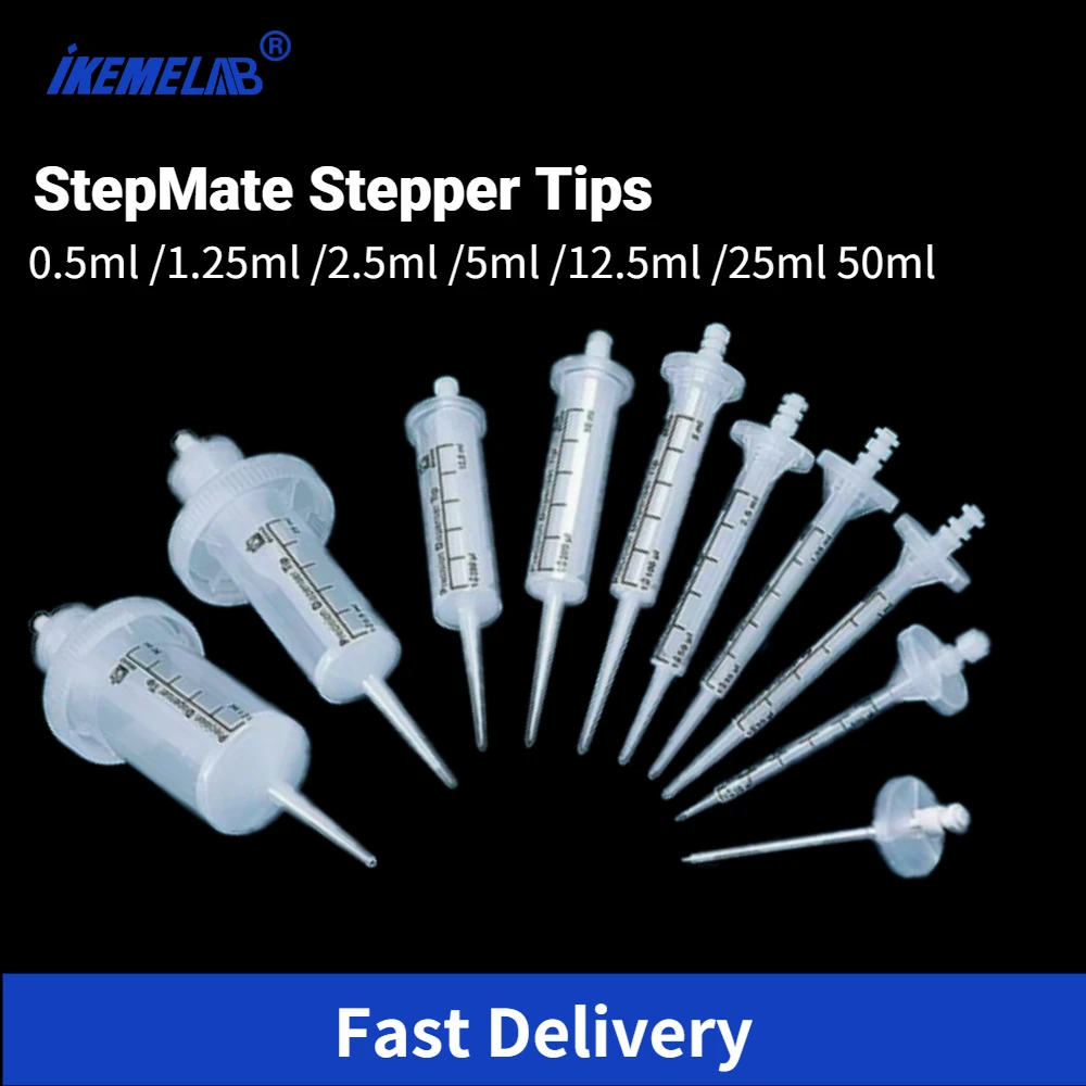 Stepper Tips 0.5ml 2.5ml 5ml 12.5ml 25ml 50ml Cylinder PP For Stepper-SteMate Accessories Lab Pipette | Канцтовары для офиса и