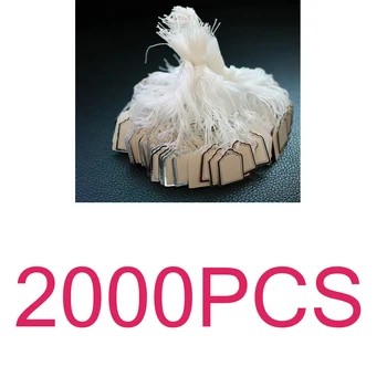 

2000 Pcs White Blank Price Tags Writable Tag Jewelry Clothing Gift Message Display Label Card with Hang Strings 24x18mm