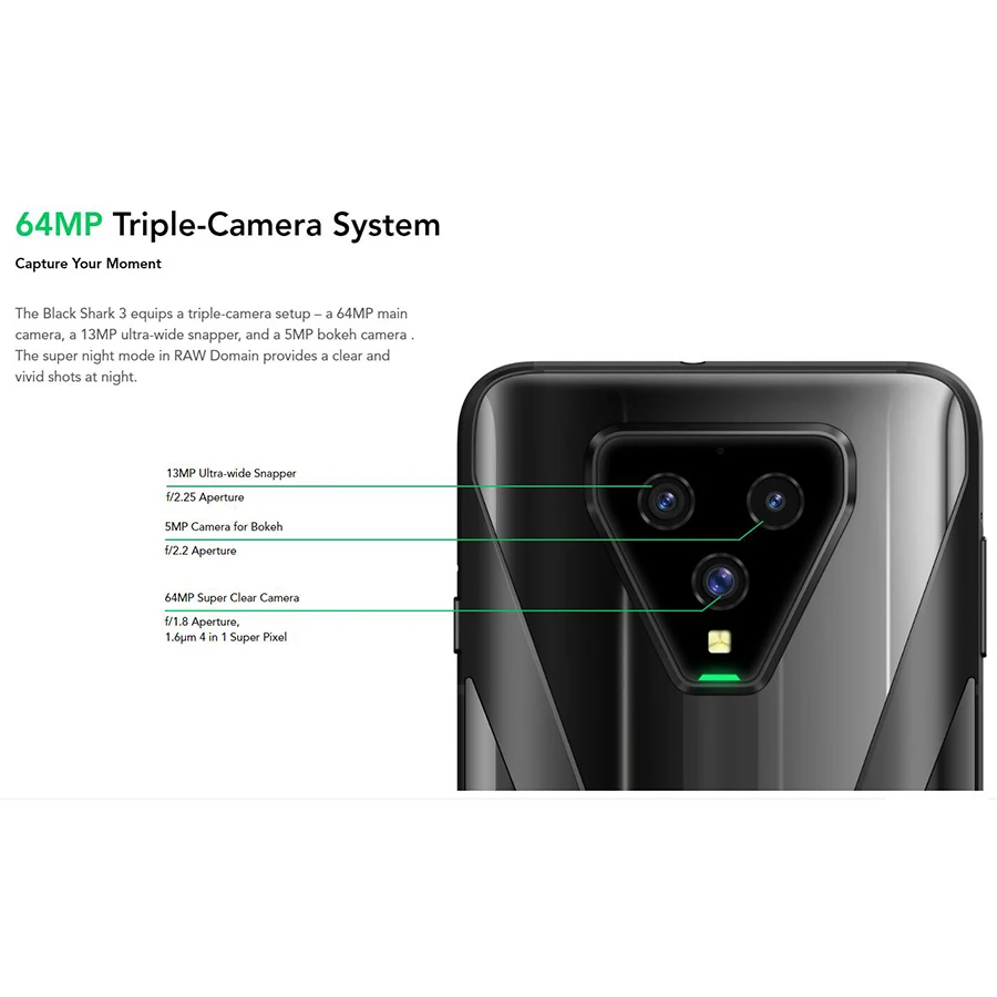 Global Version Xiaomi Black Shark 3 8G 128G Gaming 5G Mobile phones Octa Core 4720mAh 6.67 Global Version Xiaomi Black Shark 3 8G 128G Gaming 5G Mobile phones Octa Core 4720mAh 6.67