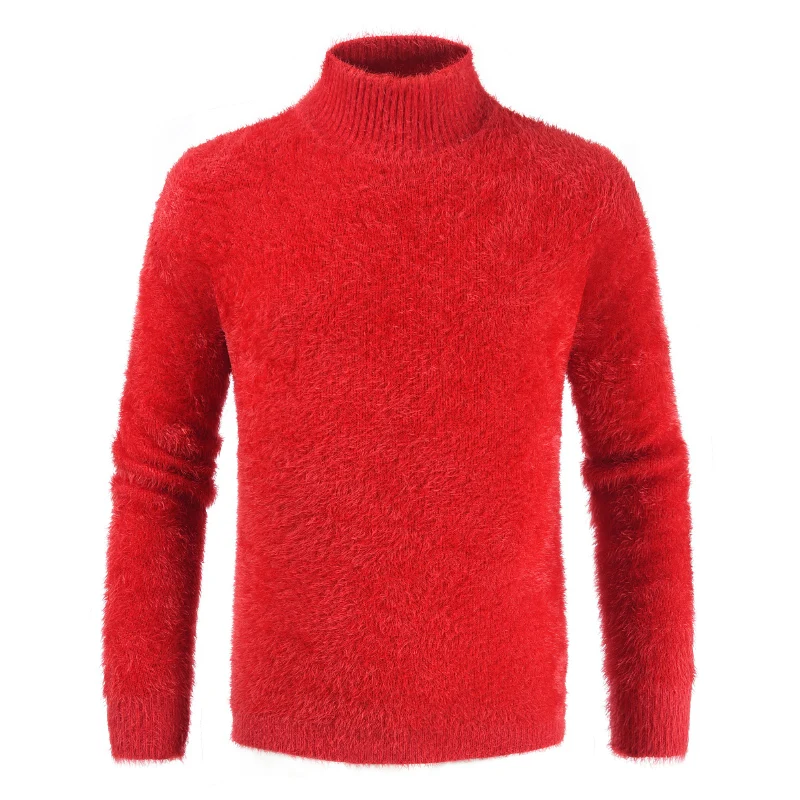 NEGIZBER 2019 High Quality Men's Turtleneck Sweaters Fashion Thick Wool Pullover Sweaters Men Casual Warm Winter Sweater Men