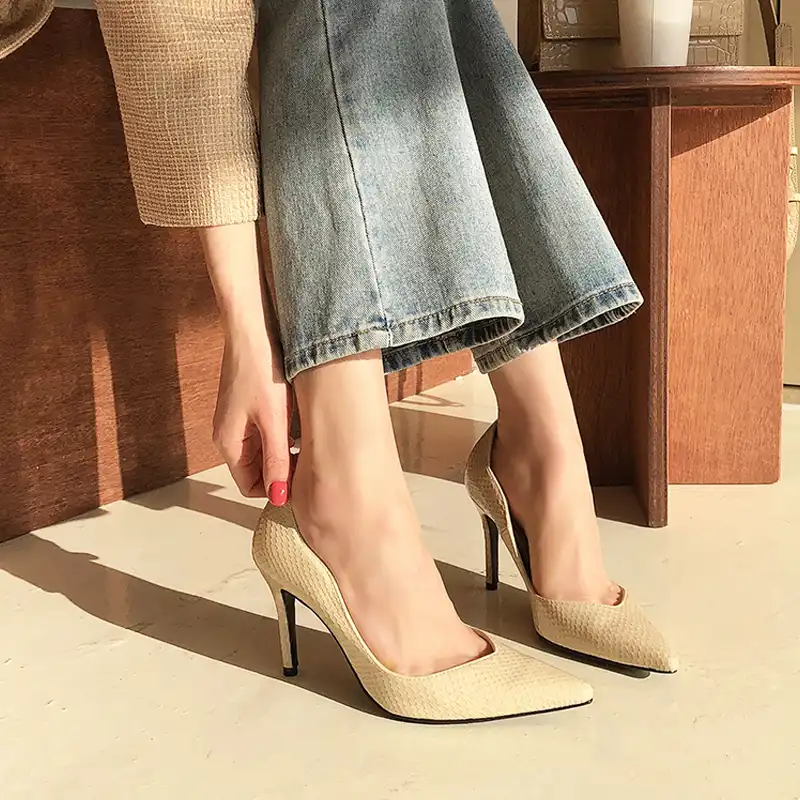 talon femme beige