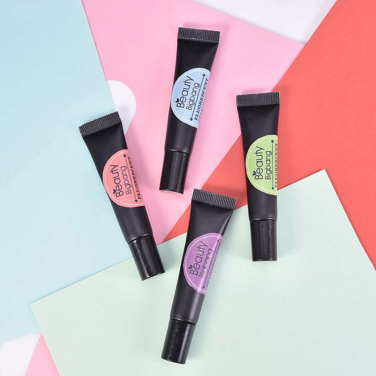 Beautybigbang неоновый штамповочный гель 8 мл флуоресцентный замачивающийся цветной лак светится в темноте УФ-светильник для дизайна ногтей полигель