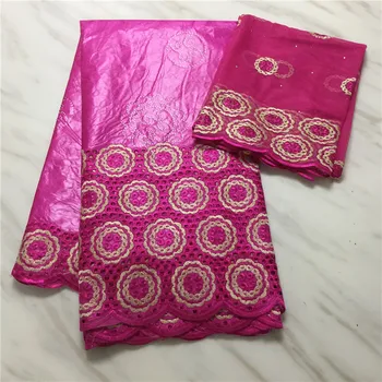 

with stones bazin riche getzner fuchsia african lace fabric bazin getzner fabric with tulle lace 5+2yards