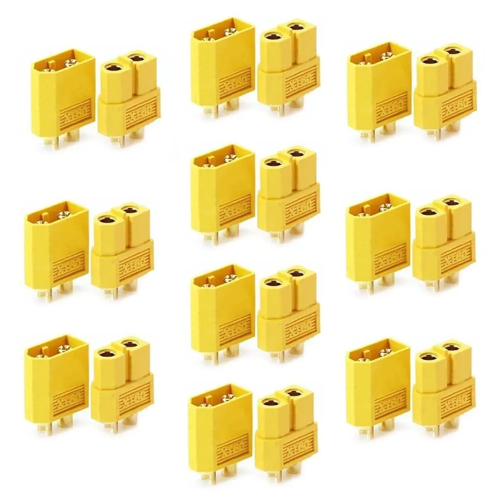 

(10 Pair) XT60 Connectors, XT-60 Male Female Bullet Connectors with Heat Shrink