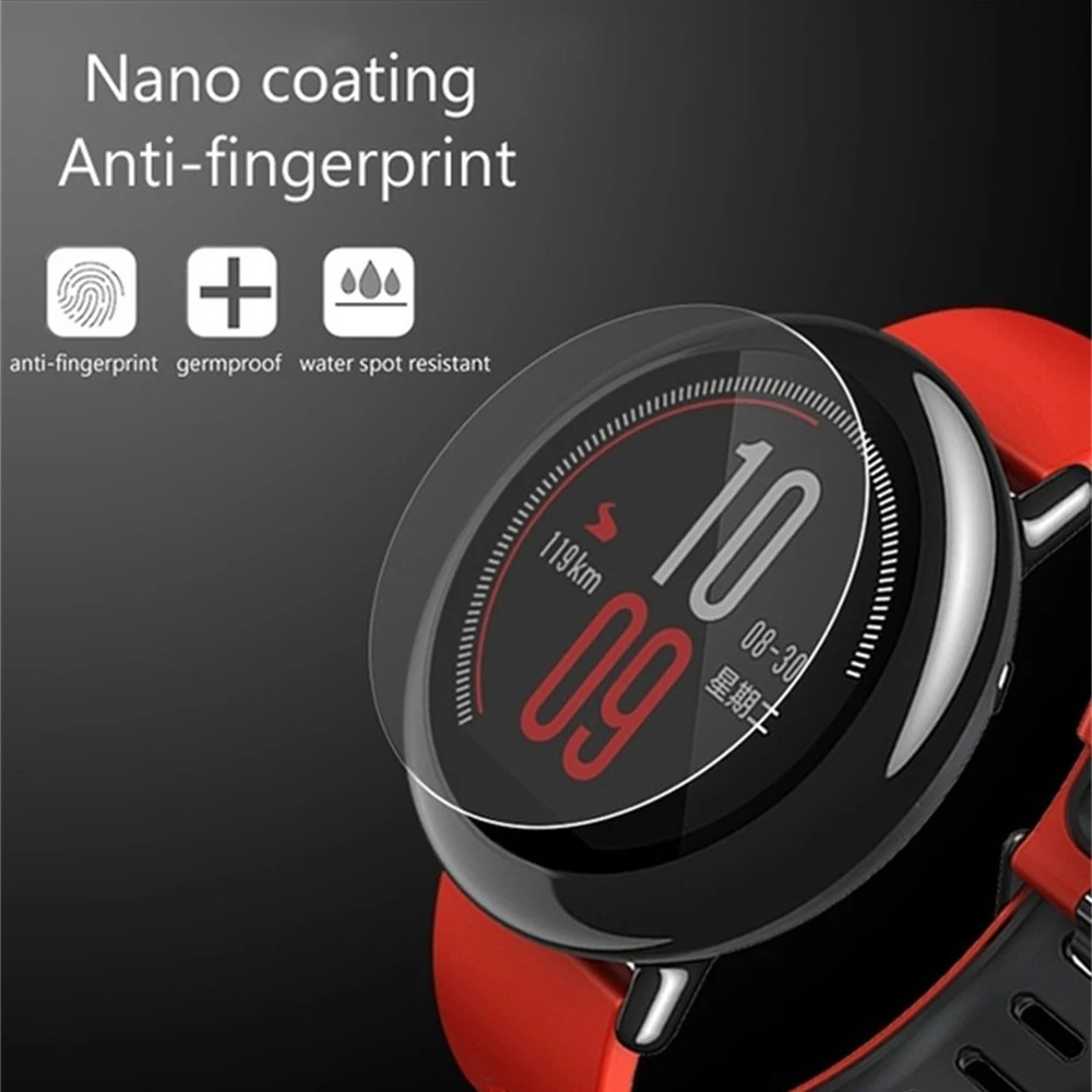 

New Fashion Screen Protectors Protective 2.5D Curved Tempered Glass Films Guard for Huami Amazfit Pace Stratos Verge Lite