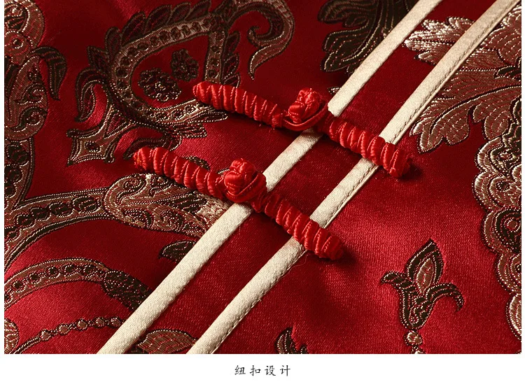 women tang suit Chinese red cheongsam tops vintage traditional embroidery top oriental festival clothing