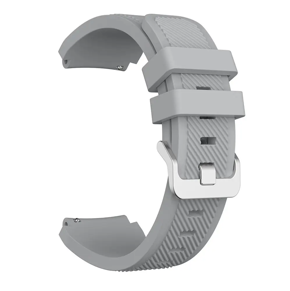 Sporty 22mm Silicone Watch Band - Durable Replacement Strap in Black