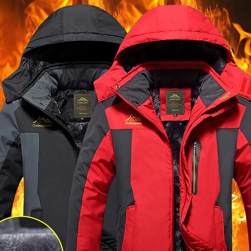 

Unisex Hiking Jacket Hooded Detachable Waterproof Windproof Thermal Climbing Coat Rainproof Windproof Outdoor Sportswear