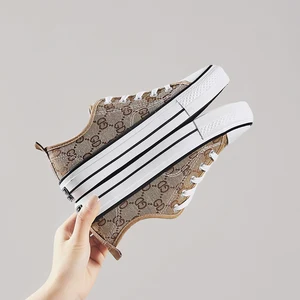 Women's shoes canvas shoes fashion breathable women's vulcanized shoes women's casual sports shoes lace-up women's low-top shoes