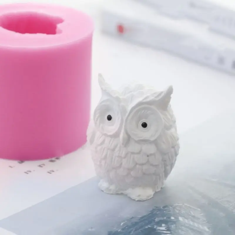 3D силиконовая форма для помадки в форме совы милое Мыло торта DIY ручной работы