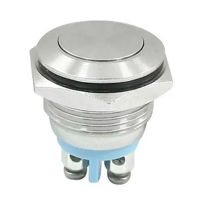 

MP16S/F10 16mm Panel Cutout SPST Momentary Stainless Steel Push Button Switch