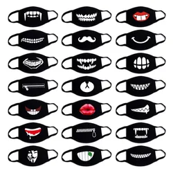 Cartoon Printing Mouth Mask Fashion Reusable Black White Anti Dust Face Mask Windproof Mouth-muffle Bacteria Proof Flu Mask