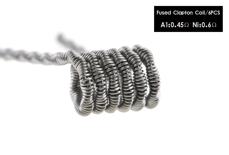 Готовые катушки 8 в 1 Alien Fused Tiger Clapton Coil Mix Twisted Flat Twisted Hive Quad A1 Premade Coils Kit для RDA RTA Atomize