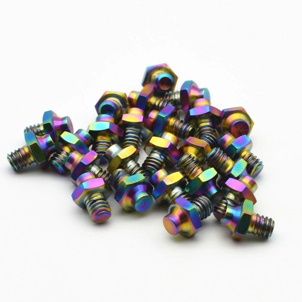M4 bicycle pedal anti-slip titanium screws rainbow color  (7)