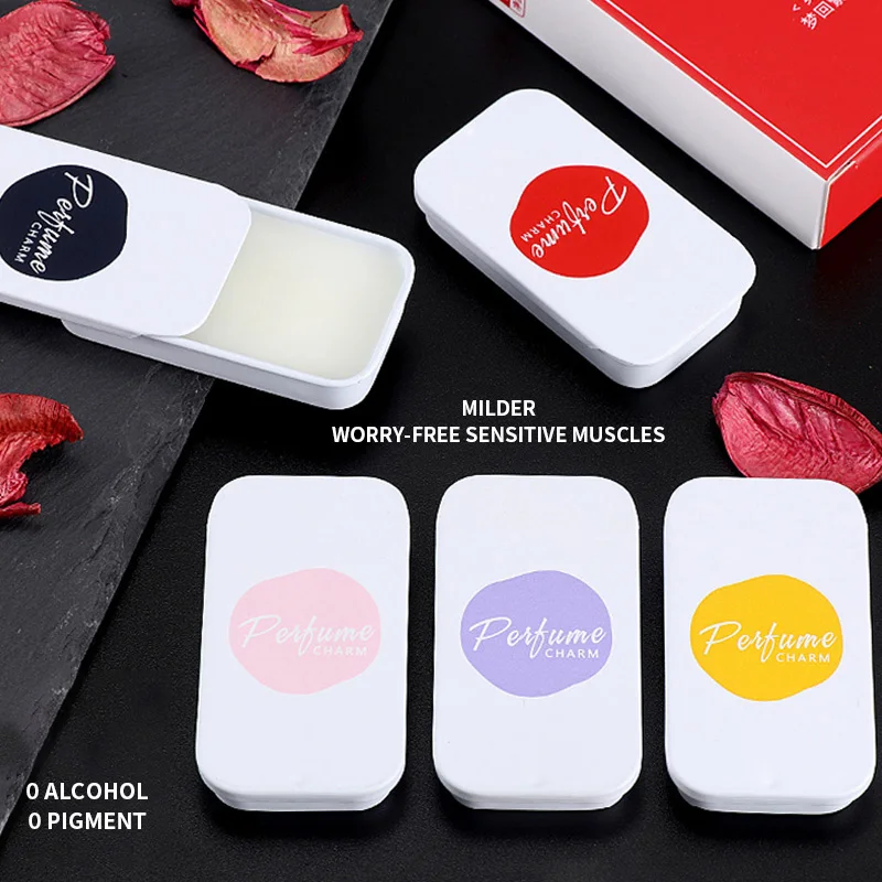 

1PC Solid Perfume Magic Balm Iron Box Easy To Carry Body Fragrance Deodorant Portable Fragrances