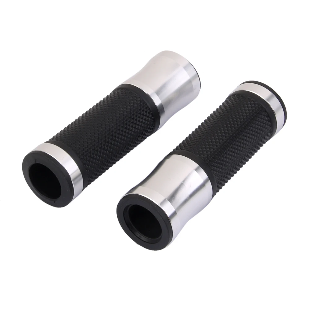 Pair Universal 7/8' 1' Motorcycle Rubber Handlebar Hand Grips Bar For Honda Yamaha Suzuki Aluminum alloy