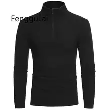 winter spring Fashion Zipper Casual High-collar Men's Sweaters Tops 2020 male warmer Cashmere Sweaters Men Knitwear Black Gray winter spring Fashion Zipper Casual High-collar Men's Sweaters Tops 2020 male warmer Cashmere Sweaters Men Knitwear Black Gray