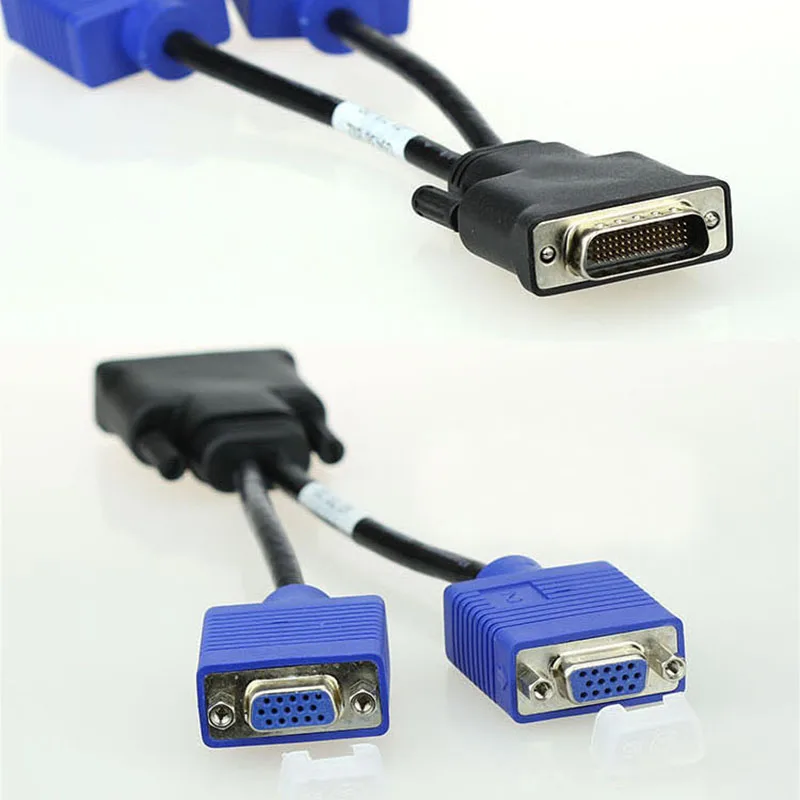 59 pin male DVI to 2 VGA female DMS-59 to Dual VGA video cable 20CM