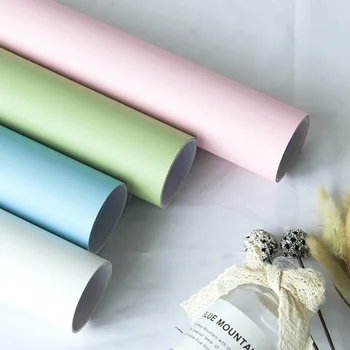 

New Cement Gray linen pattern waterproof wallpaper self-adhesive solid color dormitory bedroom wall stickers cabinets furniture