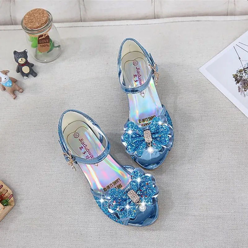 Girls Sandals Rhinestone Butterfly Latin Dance kids shoes children sandals kids sandals