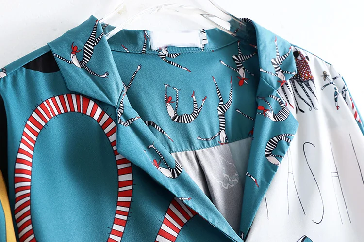 Шифоновые блузки с принтом в стиле пэчворк женская модная рубашка v образным