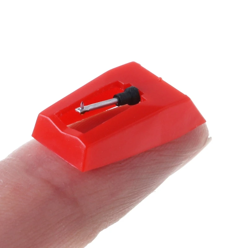 Stylet Phonographe Q1 - Aiguille Diamant Rouge De Remplacement Pour Tourne-disques Vinyle, Compatible Avec De Nombreux Modèles