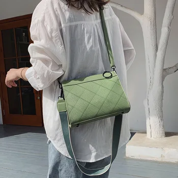 

Simple Women's Bag 2020 New Style Two Shoulder Straps Crossbody/Shoulder Bag Compartment Fashion Bag