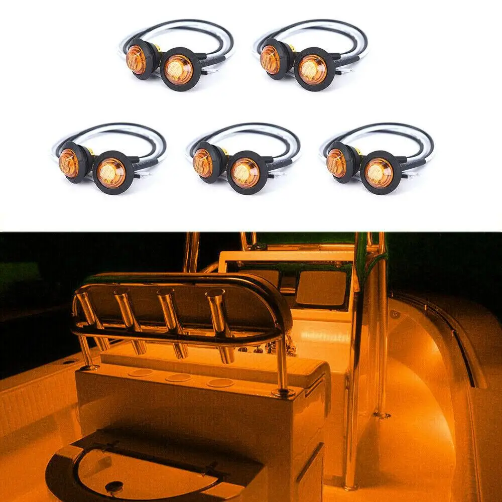 

Водонепроницаемая круглая подсветка для лодки, 10 шт.