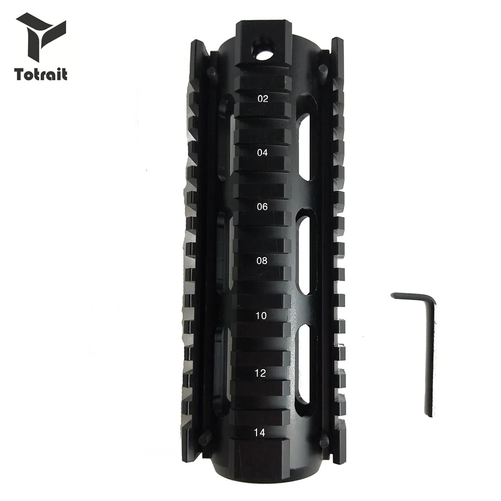 

TOtrait Tactical Hunting 6.75 inch Free Float Handguards Quad Rail for Airsoft AR15 Rifle Scope Mount Gun Accessory