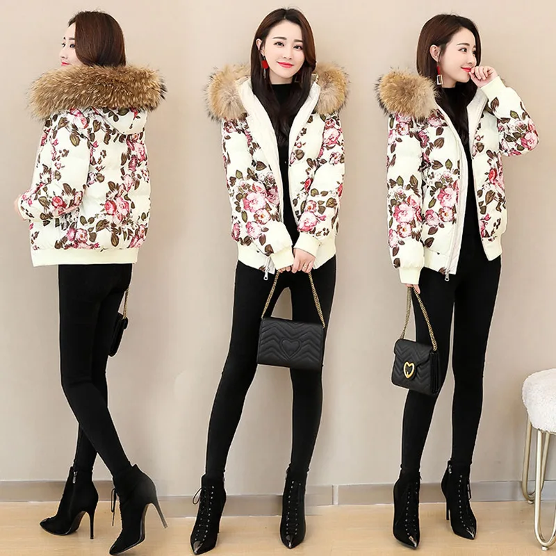 

Cotton-padded Clothes Women's Short 2018 Winter New Style Korean-style Waist Hugging Slimming Warm Coat Short-height Cotton Coat