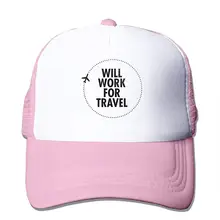 Подойдет для путешествий сетчатая Бейсболка унисекс Регулируемая Кепка В Стиле Дальнобойщика розовая