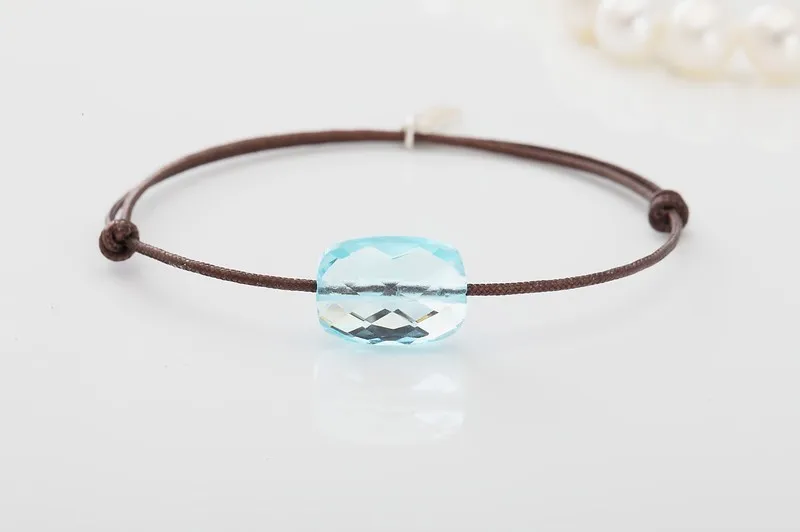 2021 Factory Limited Brand Crystal Regolabile Flessibile Goldfish Rope Sky Blue Crystal Jewelry Regolare I Gioielli In Pelle Per Le Vacanze