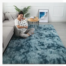 Новое поступление, прикроватный коврик для спальни, гостиная, скандинавский минималистичный домашний Инс чистый красный коврик с краской для галстука, утолщенный шифрованный окрашенный ковер