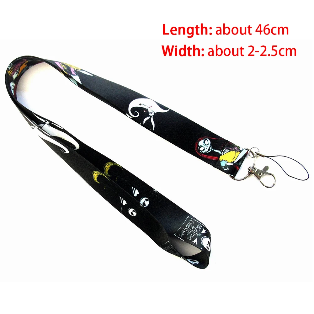 Держатель удостоверений личности Хэллоуин мобильный телефон ремень брелок значок висячая веревка шеи Рождество многоцелевой шнур голова призрака мультфильм