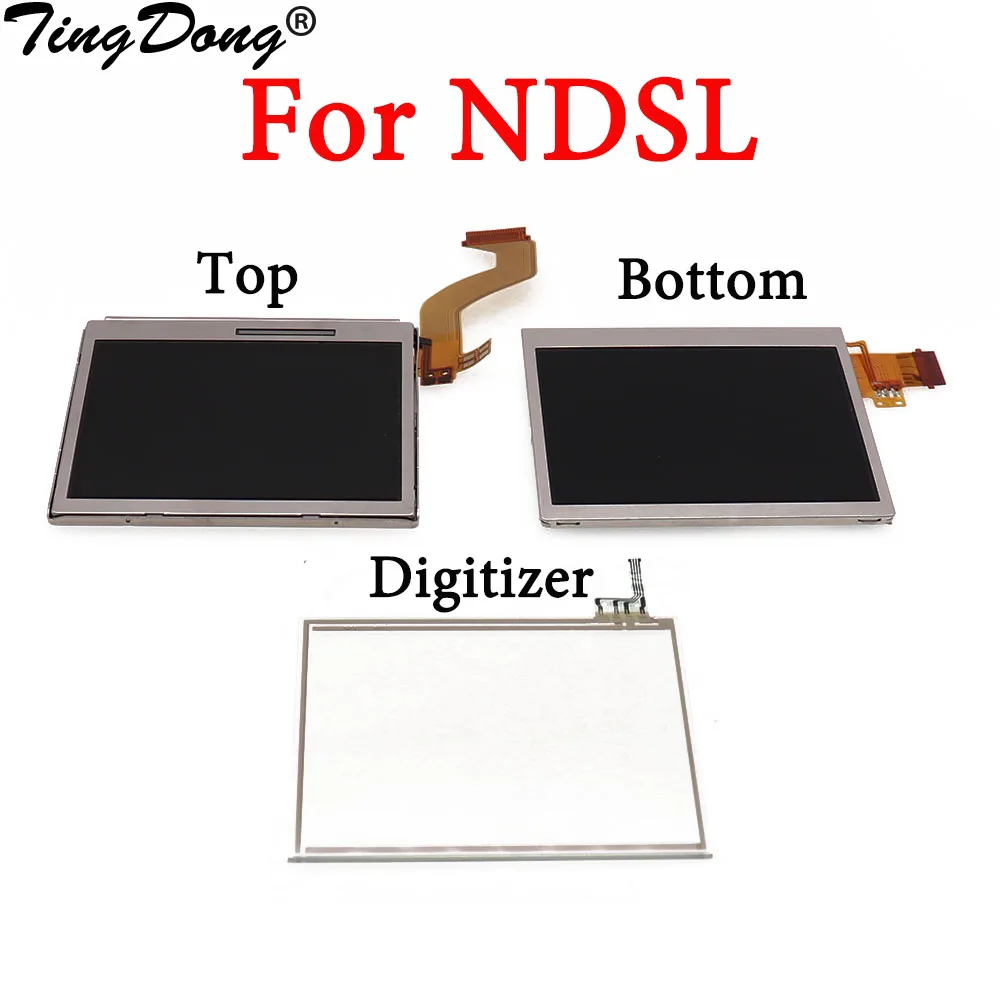 

For NDSL Replacement Touch Screen Digitizer Panel & Top Upper / Lower Bottom LCD Display Screen For Nintend DS Lite