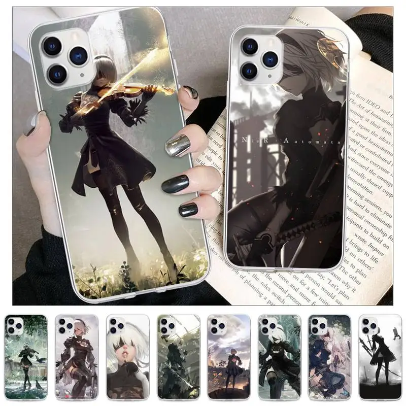 Чехол для телефона Nier Automata Fun Game IPhone 13 Mini 12 11 Pro Max Xs X Xr 8 7 Plus Se 2020 прозрачный чехол |