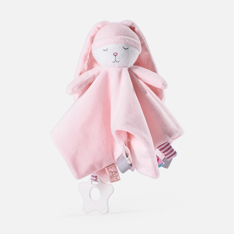  25*25cm Baby Plush Toy Rabbit Scarf Handkerchief Appease Towel Rattles Crap Bunny Stuffed Doll Anim