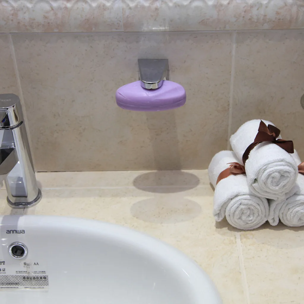 Magnetic Soap Holder Strong Suction Cup Rack Plate Box Steel Soap Box Tray Bathroom Soap Dish Storage Boxes