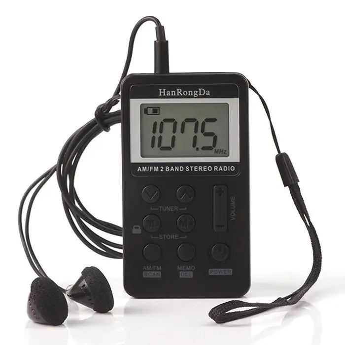 FM Mini Portable Digital Display Radio memory, automatic, manual USB Stereo 64-108MHz 500mA 3.7V Charging 6.5MW