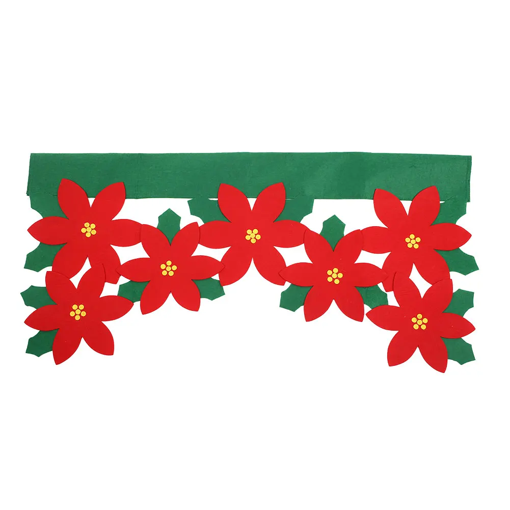 

Novelty Non-woven Christmas Curtain Home Decorations Decor Ornament 92x45cm