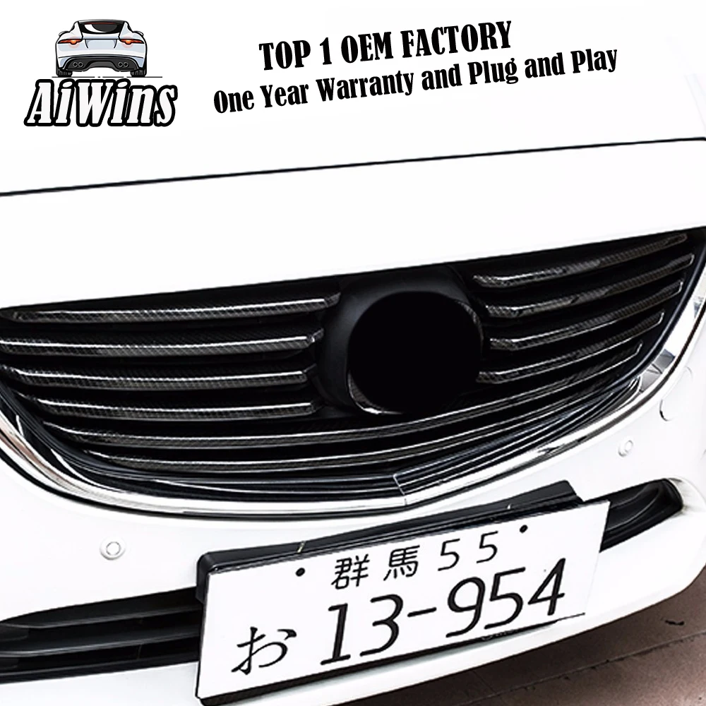 Aiwins ABS 10 шт. полный комплект передняя решетка облицовки радиатора для Mazda 6 Atenza Передняя решетка гриль полосы крышки отделка
