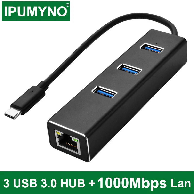 Концентратор USB 3 0 порта Тип C RJ45 10/100/1000 м|USB-хабы| |