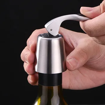 

Silicone for Red Wine Stainless Steel Wine Stopper