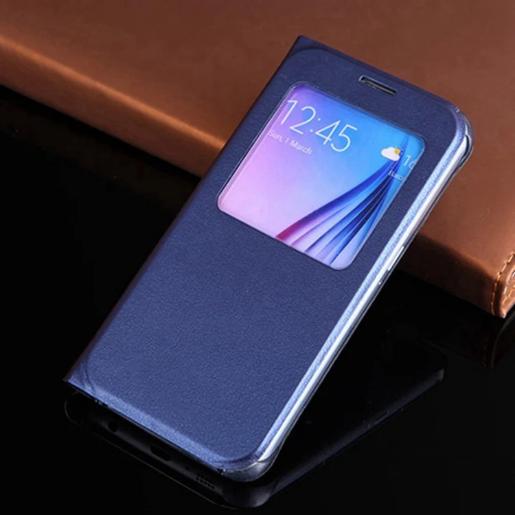 Роскошный флип-чехол с окошком, противоударный кожаный чехол для мобильного телефона, сумка для переноски, маска для samsung Galaxy S6 G920 G920F G920i G920H